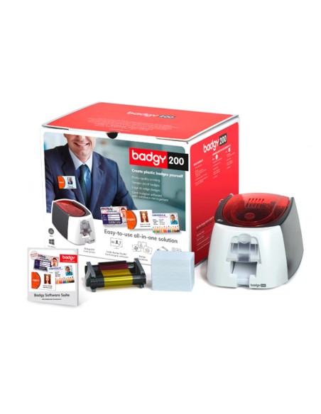 Impresora de tarjeta badgy 200 incluye cinta...