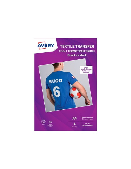 Papel transfer avery algodon oscuros ink-jet...