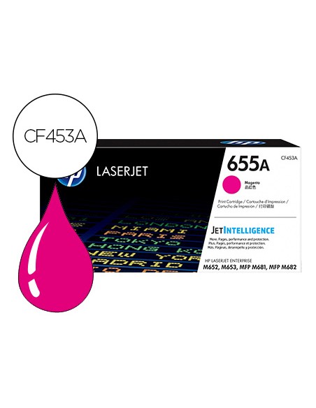 Toner hp 655a laserjet m652 / m653 / mfp m681 / mfp m682 magenta 10500 paginas