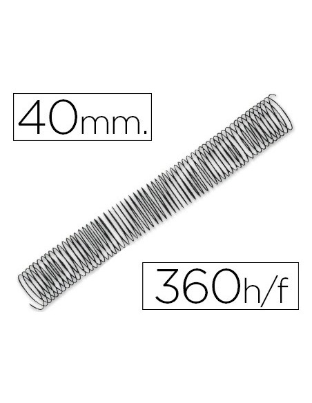 Espiral metalico q-connect 64 5:1 40mm 1,2mm...