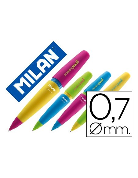 Portaminas milan capsule mix 0,7 mm con goma...