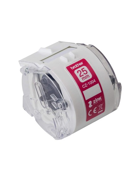 Cinta brother cz-1004 impresion color para impresora vc-500w rollo 25 mm x 5 m