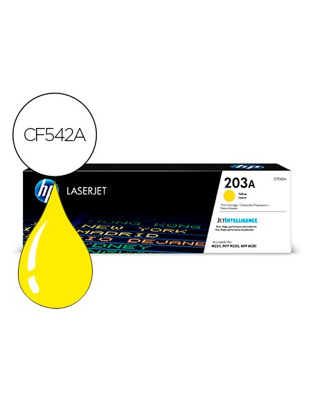Toner hp 203a laserjet pro m254 / mfp m280 / mfp m281 amarillo 1300 paginas