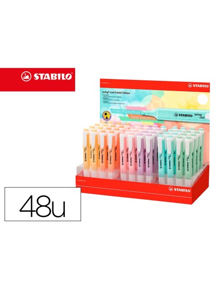Rotulador stabilo fluorescente fino swing cool...