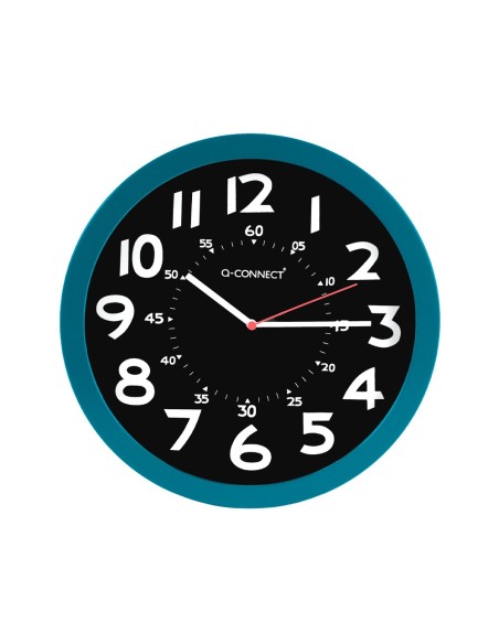 Reloj q-connect de pared plastico oficina...