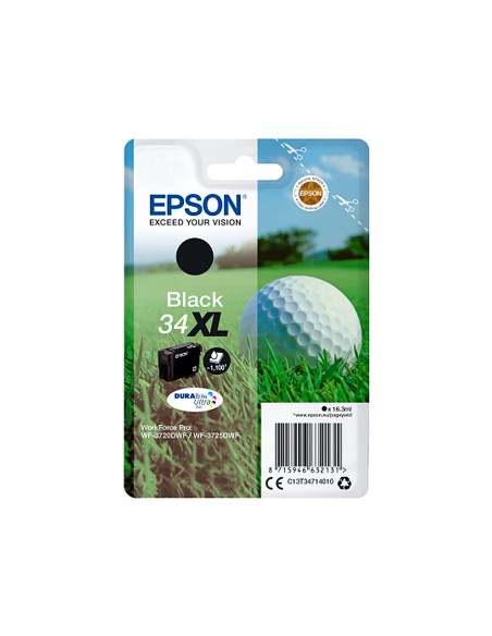 Ink-jet epson work force pro wf-3720dwf/3725dwf negro 34xl durabrite ultra ink 1100 paginas