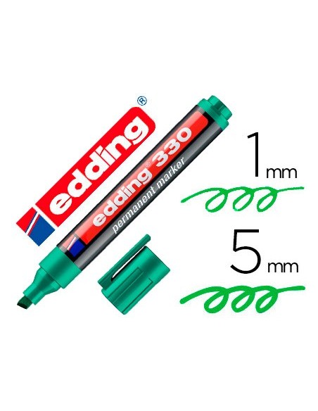 Rotulador edding marcador permanente 330 verde...