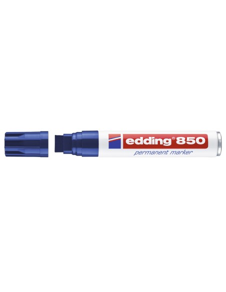 Rotulador edding marcador permanente 850 azul punta biselada 5-15 mm recargable