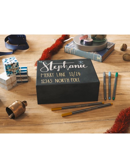 Rotulador stabilo acuarelable pen 68 metalico azul punta gruesa 1mm