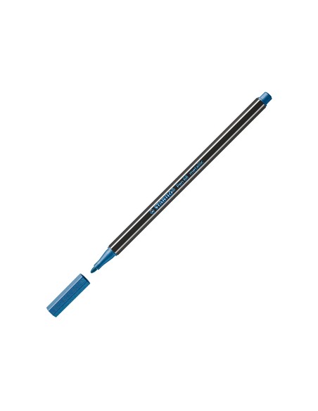 Rotulador stabilo acuarelable pen 68 metalico azul punta gruesa 1mm