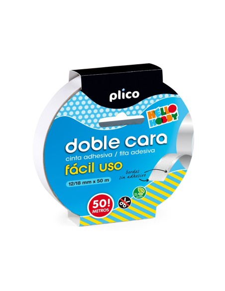 Cinta adhesiva plico doble cara facil uso 50 mt...