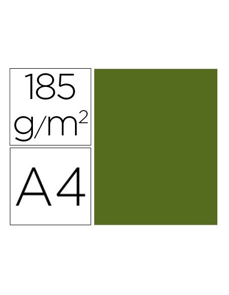 Cartulina guarro din a4 verde safari 185 gr...