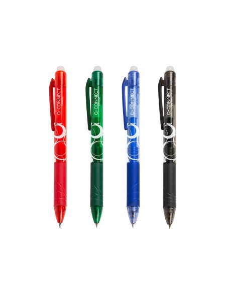 Boligrafo q-connect retractil borrable 0,7 mm...