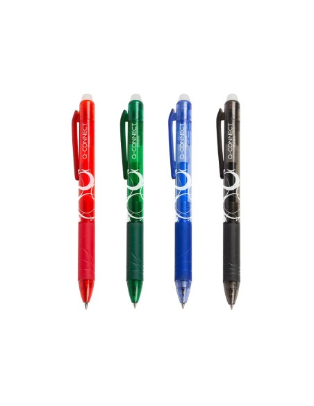 Boligrafo q-connect retractil borrable 0,7 mm...