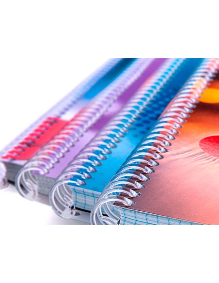 Espiral plastico q-connect transparente 32 5:1 20mm 2mm caja de 100 unidades