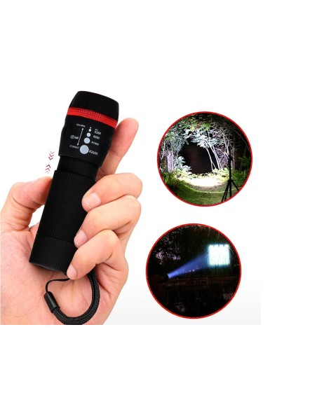 Linterna q-connect kf18749 plastico con zoom 1w...