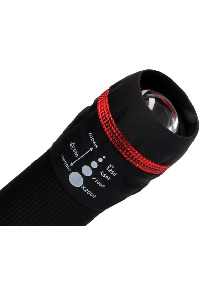 Linterna q-connect kf18749 plastico con zoom 1w...