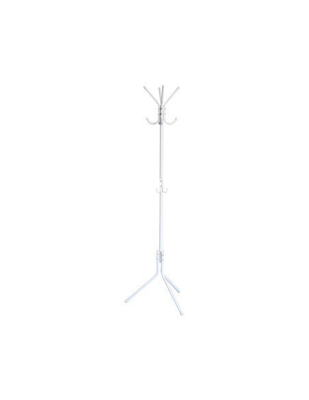 Perchero metalico q-connect blanco 8 colgadores...