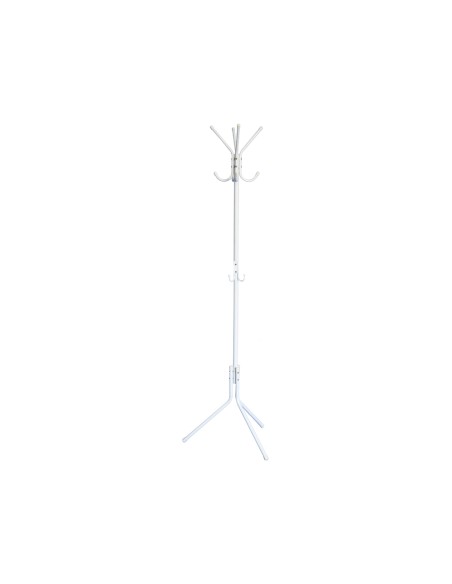 Perchero metalico q-connect blanco 8 colgadores 173x51 cm
