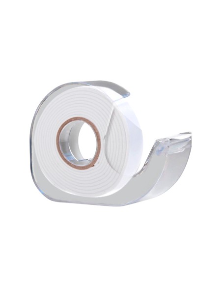 Cinta adhesiva q-connect doble cara 10 mt x 12 mm en portarrollos