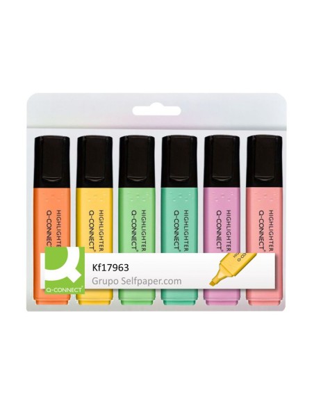 Rotulador q-connect fluorescente pastel punta...