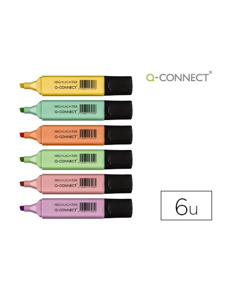 Rotulador q-connect fluorescente pastel punta...