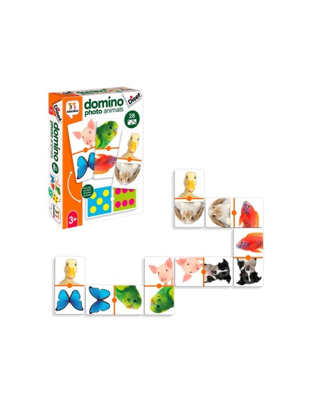 Juego diset educativo domino photo animals