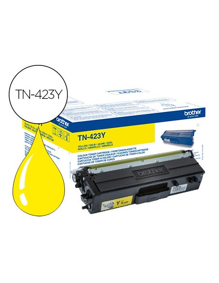 Toner brother tn-423 para dcp-l8410 cdn/8410 cdw / hl-l8260 cdw/mfc-l8360 cdw / 8690 cdw/8900 cdw amarillo