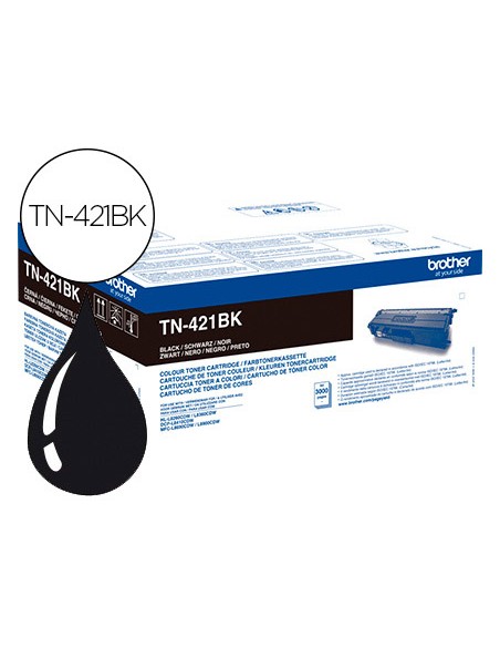 Toner brother tn-421 para dcp-l8410 cdn / 8410 cdw / hl-l8260 cdw / mfc-l8360 cdw / 8690 cdw / 8900 cdw negro