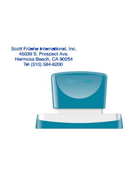 Sello x'stamper quix personalizable color azul...