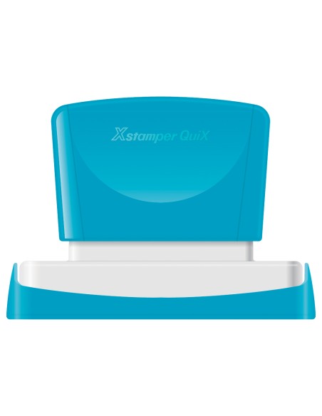 Sello x'stamper quix personalizable color azul medidas 22x69 mm q-18