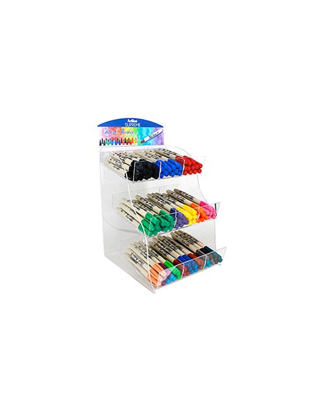 Rotulador artline supreme brush base de agua punta tipo pincel trazo variable expositor de 108 unidades