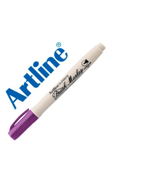 Rotulador artline supreme brush pintura base de agua punta tipo pincel trazo variable magenta