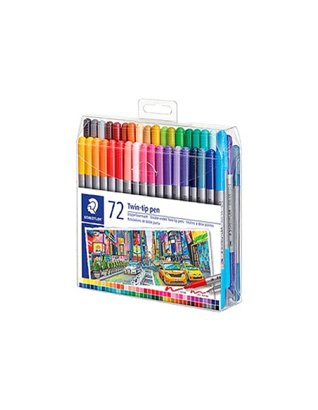 Rotulador staedtler doble punta de fibra 3200...
