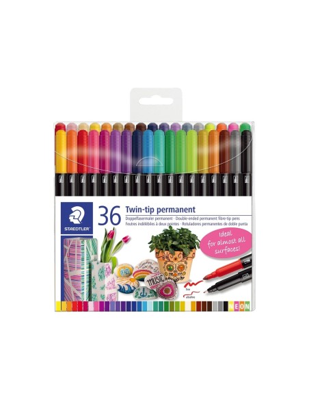 Rotulador staedtler permanente doble punta 3187...