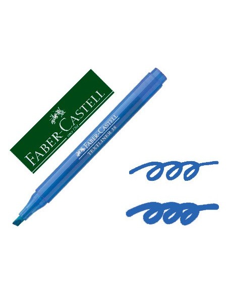 Rotulador faber fluorescente textliner 38 azul