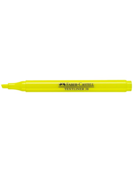 Rotulador faber fluorescente textliner 38 amarillo