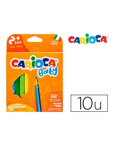 Lapices de colores carioca baby 2 años caja de...
