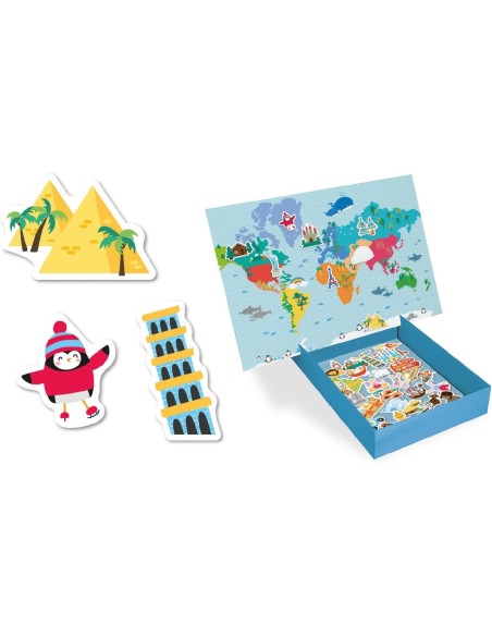 Juego apli didactico magnetico mapa mundi 40...