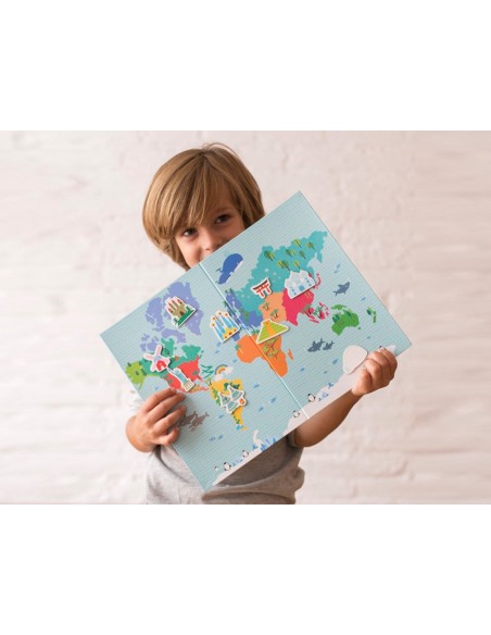 Juego apli didactico magnetico mapa mundi 40...