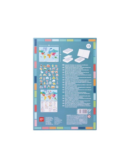 Juego apli didactico magnetico mapa mundi 40 piezas