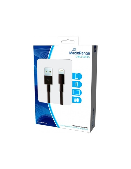 Cable usb 2.0 a apple lightning mediarange usb...
