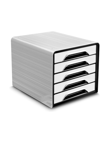 Fichero cajones de sobremesa cep 5 cajones blanco/negro 360x288x270 mm