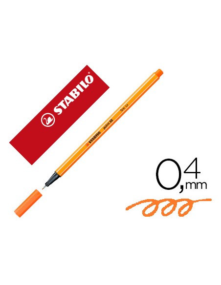 Rotulador stabilo punta de fib ra point 88 carne oscuro punta fina 0,4mm