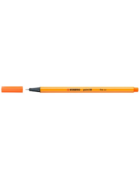 Rotulador stabilo punta de fib ra point 88 bermellon palido punta fina 0,4mm