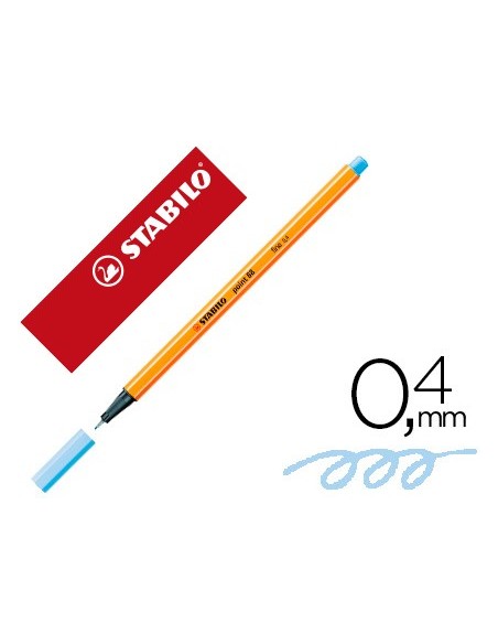 Rotulador stabilo punta de fib ra point 88 azul...