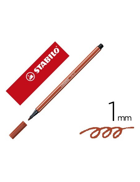 Rotulador stabilo acuarelable pen 68 siena...