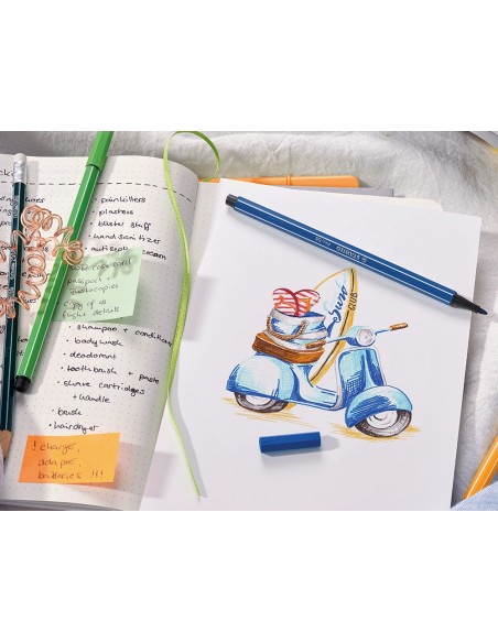 Rotulador stabilo acuarelable pen 68 bermellon...