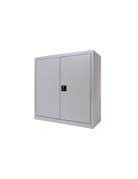 Armario metalico rocada dos puertas batientes incluye una balda 80x70x45 cm acabado ac00 gris/gris