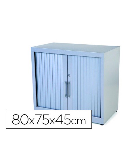 Armario metalico rocada dos puertas tipo persiana incluye una balda serie store 80x70x45 cm acabado ac00